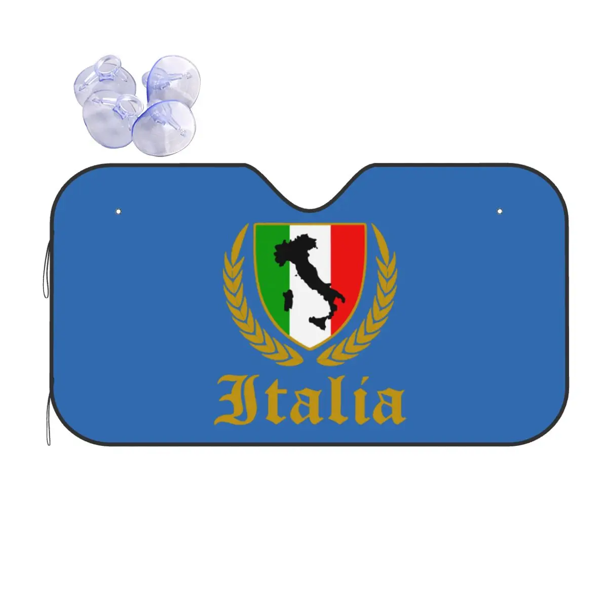Italia Italia Bandiera Italiana Novità Parasole Parabrezza 70X130Cm Mappa Foglio Di Alluminio Parasole Riflettore Di Calore
