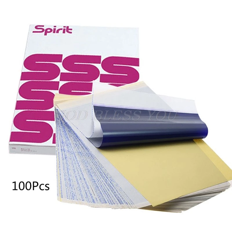 

100 Sheets Tattoo Transfer Paper A4 Size Thermal Stencil Carbon Copier Spirit Stencil Carbon Drop Shipping