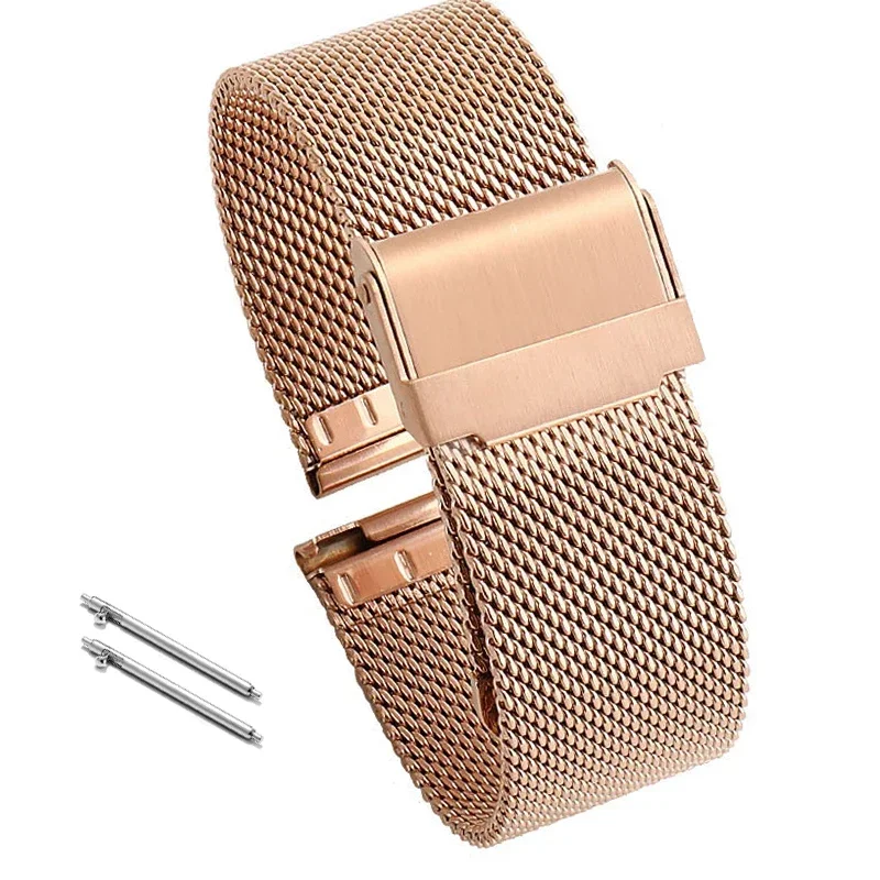Sleek Milanese Loop Stainless Steel Watch Band Replacement Bracelet with Quick Release