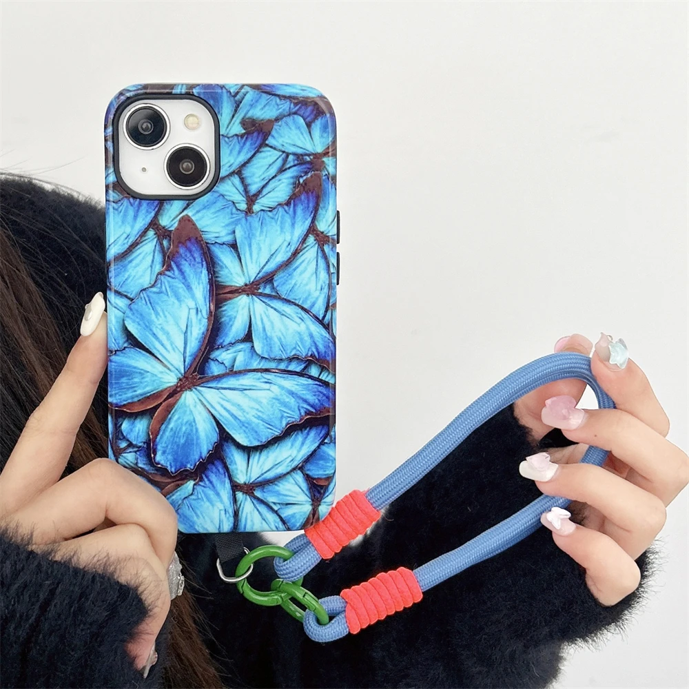 Butterfly Pattern Magnetic Two-in-One Film Protective Case for iPhone