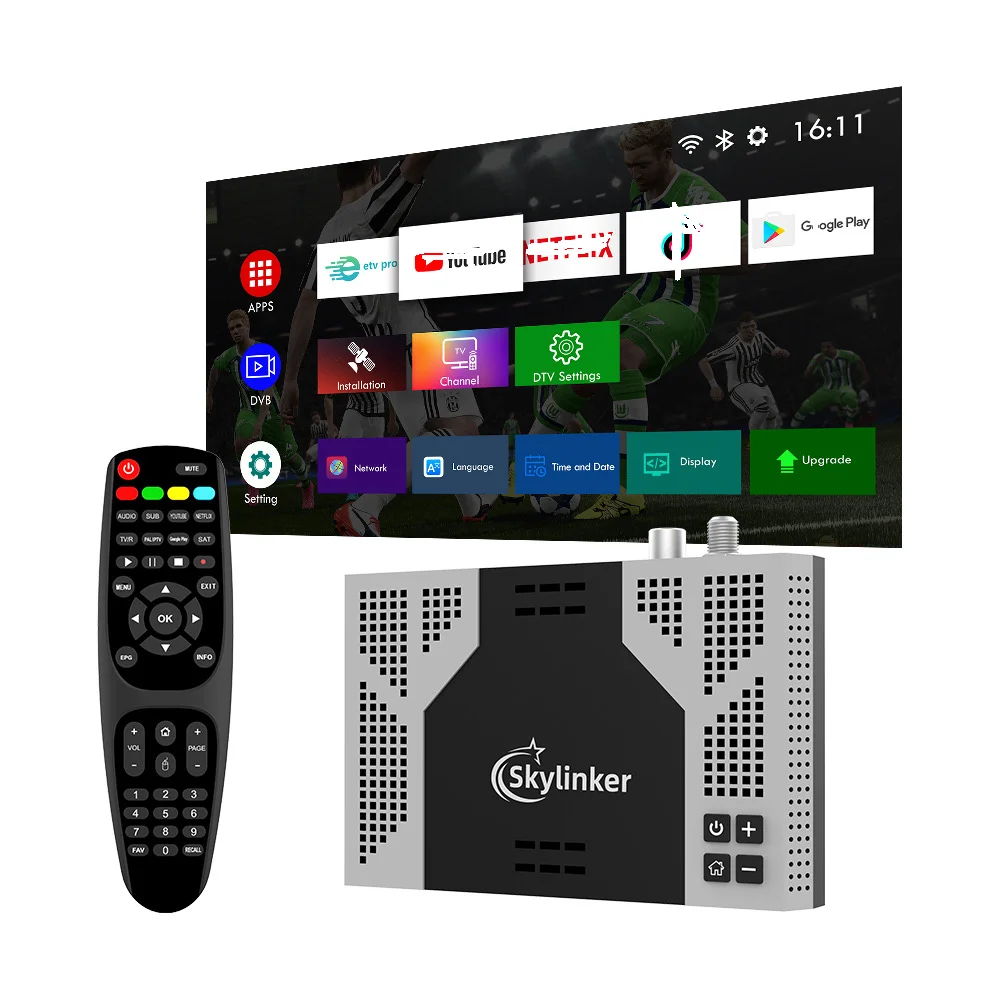 Skylinker Z8 Plus Hybrid Android OTT+ DVB-S2+DVB-T2 HD 4K TV Box