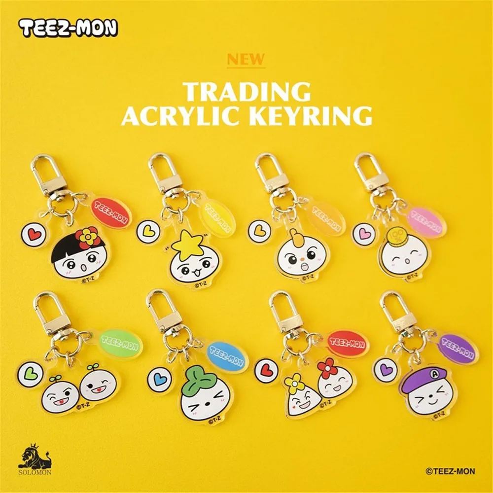 KPOP ATEEZ Keychain Teez-MON Pendant Keyring Hongjoong Seonghwa Yunho Yeosang San Mingi Wooyoung Jongho Gift Bag Accessories