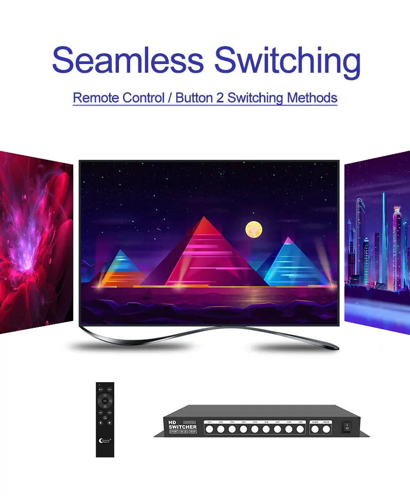 AMS-QMV-H9 LED  ó, ɸ ġ, Ƽ , LED TV ȭ ұ, ó  , 9 in 1 Out
