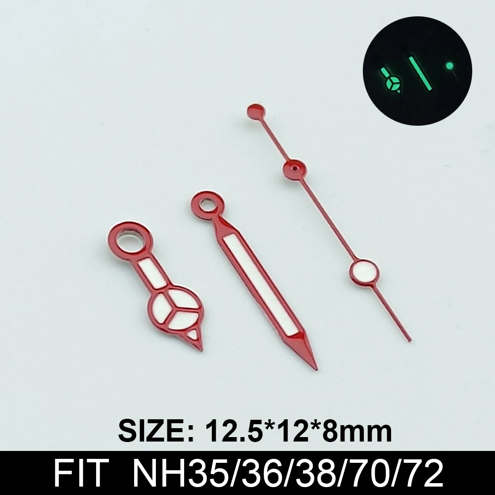 Watch Accessories Green Luminous Watch Hands for Automatic Movement Wristwatches