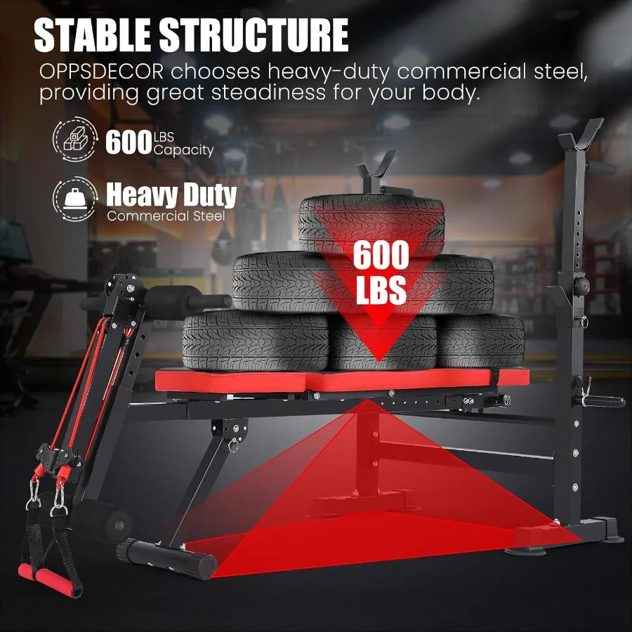 6-in-1 Adjustable Weight Bench 6
