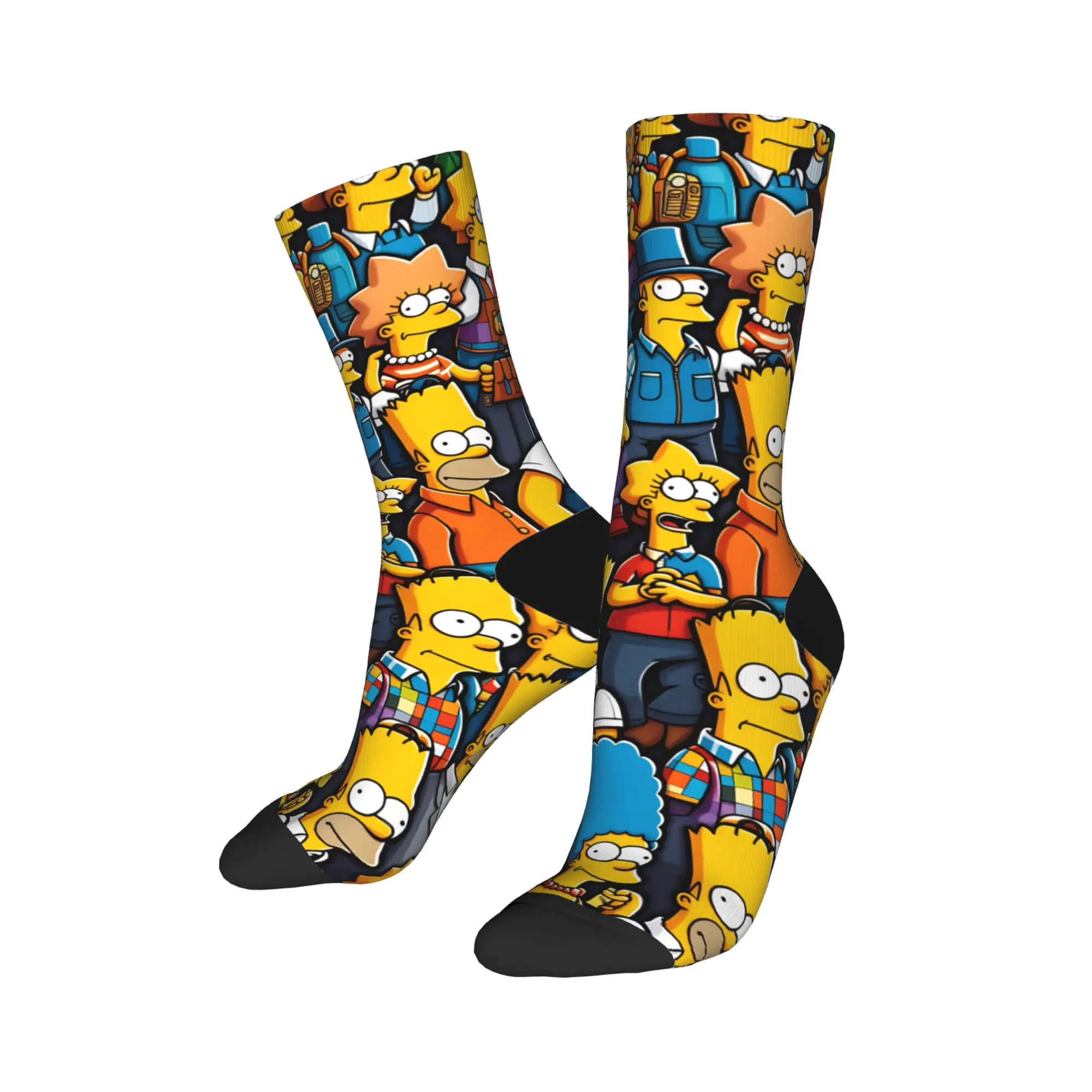 Whimsical Cartoon Character Crew Socks - Autumn Fashion Non-Slip Sports Socks