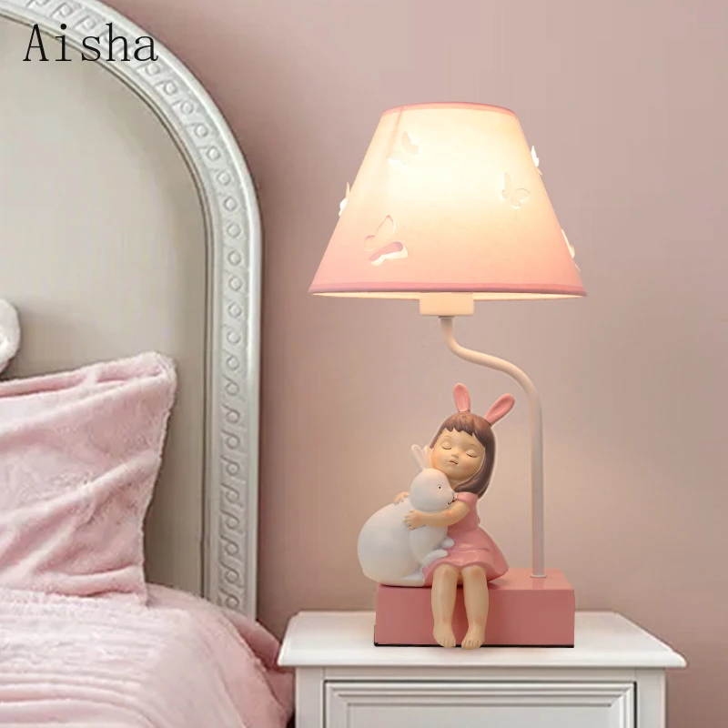 Kinderen Slaapkamer Tafellamp Nordic Cuddle Konijn Jongen Meisje Nachtkastje Bureaulamp Cartoon Creatieve Warme Woonkamer Decoratie| - AliExpress