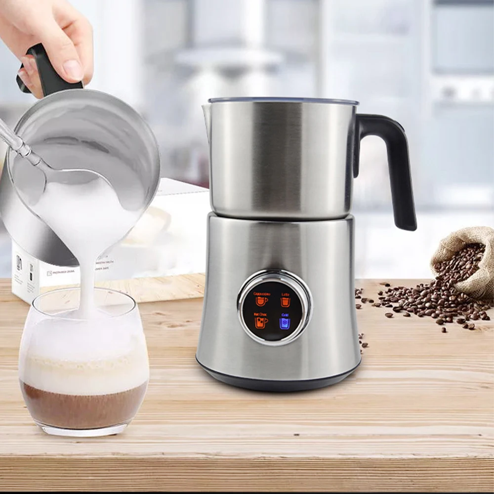 900ML Multi-function Electric Milk Frother Hot and Cold Doubles For Making Latte Cappuccino Coffee Chocolate Rapid Foaming 2