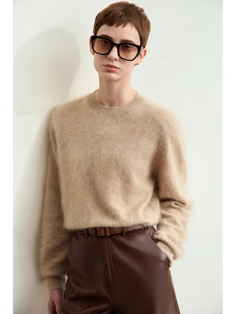 Amii Minimalism Women's Sweaters 2024 Autumn New Luxury Soft