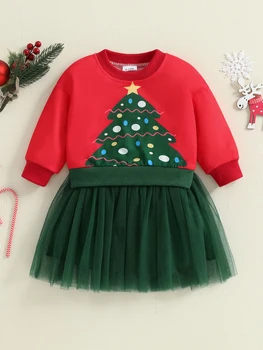 Baby Girl Christmas Outfit Red Plaid Dress and Bow Headband Set for Holiday Party 2 Piece Clothes Set for 0-24 Months 2