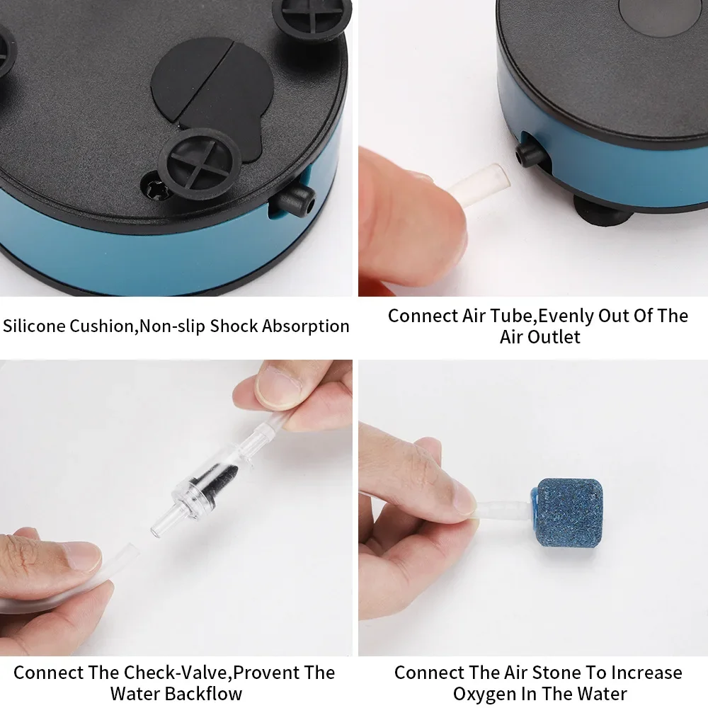 Aquarium Air Pump USB DC Low Pressure Oxygenating Pump Oxygen Feeder Small Air Compressor Aquarium Accessorie