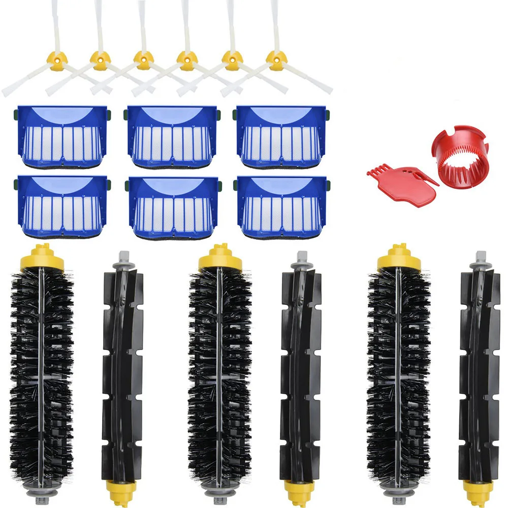 Replacement Part Kit for iRobot Roomba 600 Series 610 620 625 630 650 660 Vacuum Beater Bristle Brush+Aero Vac Filter+side Brush