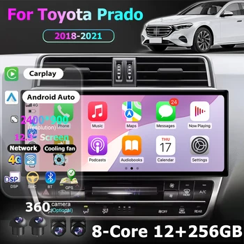 GPS da 12.3 pollici 2400*900P Android 16 per Toyota Prado 2018-2021 Lettore multimediale Stereo WIFI Wireless Carplay Android Auto BT DSP