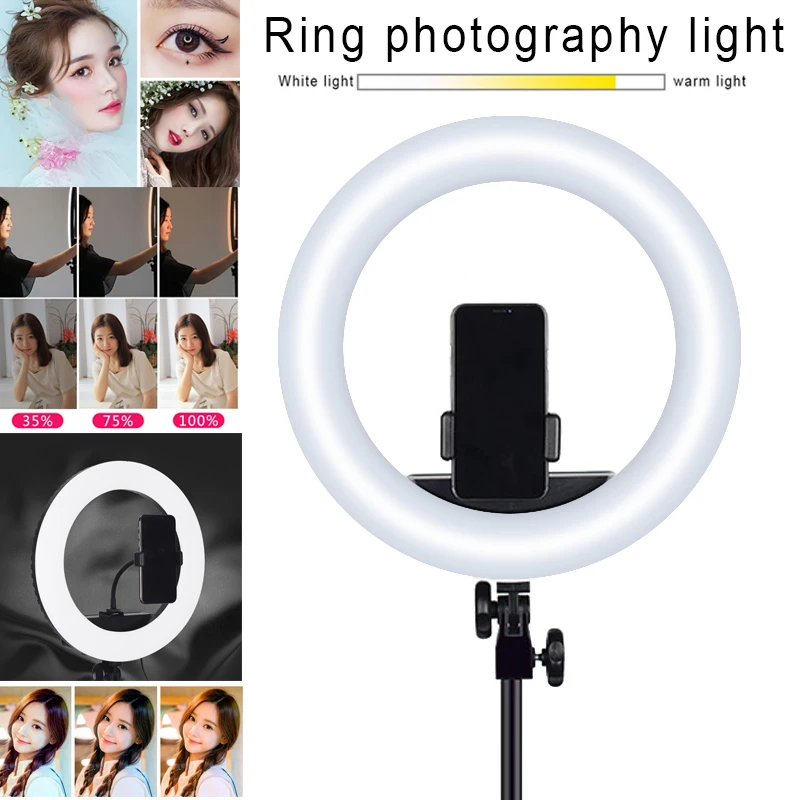 

Led Lamp Beads Rings Video Light Brightness Angle Adjustable Dimming For Home Outdoor Cameras For Photography Led Fotografia