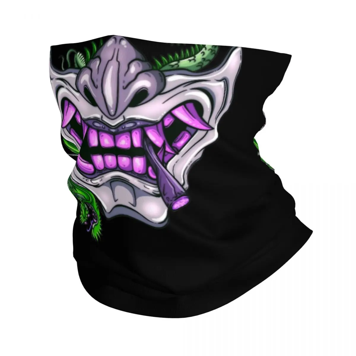 

Бандана для мужчин и женщин, с принтом дракона, демона, истребителя, шеи, гетры, самурая маска, шарф, маска для уличного спорта, унисекс, Всесезонная