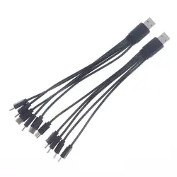 Multi - Port USB to Type - C Splitter Adapter Cable - Enhanced Charging Solution (1 to 5 2PCS)