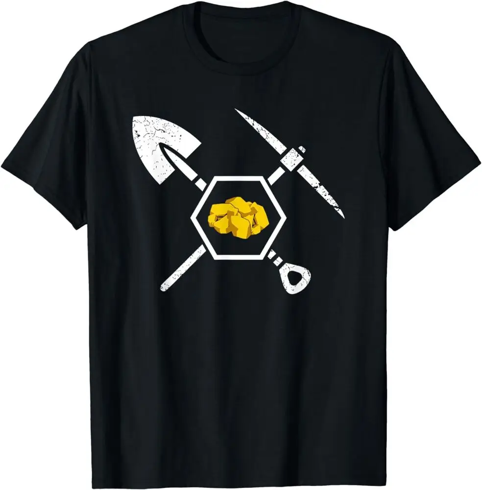 

Футболка с изображением золотого майнера, охотничьего сокровищ, аниме Графические футболки Y2K, топы унисекс, летние с коротким рукавом