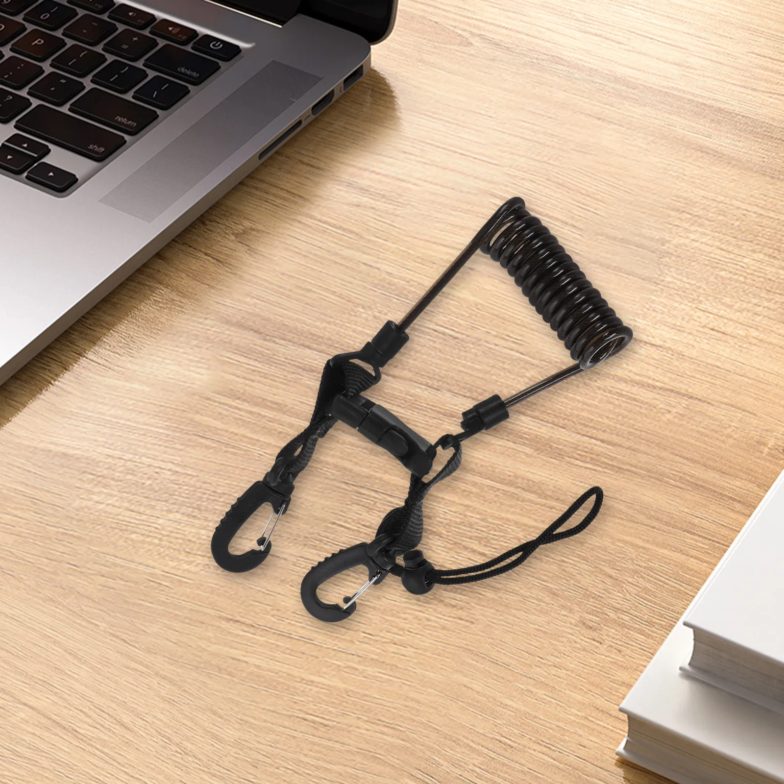 스쿠버 다이빙 카메라 끈 줄, 신축식 스프링 코일 디자인, 한 손 조작, 뛰어난 반동 성능, 다이빙 안전