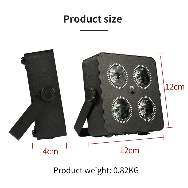 4x18W Led RGBWA UV 6IN1 Color Battery Wireless 2.4G Wireless DMX Led Par Light Mini Battery Party Light 3