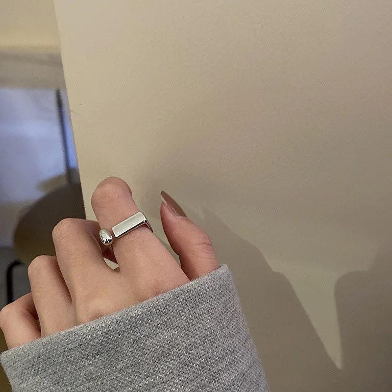 2025 Moda Donna Argento donna piatta, semplice, apertura dita, anello fatto a mano vintage, ipoallergenico, uso per feste, regalo di compleanno, diretto_voghion.com