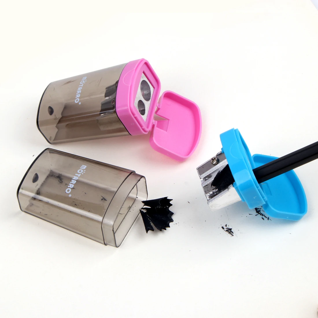 Pencil Sharpener 1Pcs Mini Manual Dual Holes Design Pencil Cutting Tool Class Rewards School Supplies