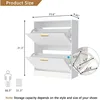 Shoe Cabinet with 2 Flip Drawers - Narrow Shoe Storage Cabinet for Entryway, Freestanding Hidden Shoe Organizer 2