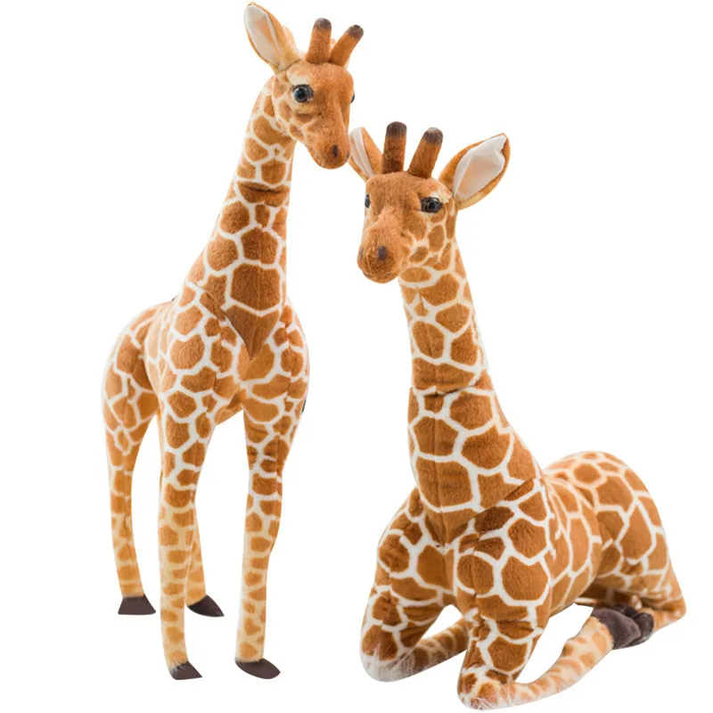 Cute Huge Giraffe Plush Toys Lifelike Cartoon Animals Stuffed Dolls