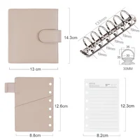 Moterm Luxe 2.0 Series Pocket Size Planner Pebbled Grain Leather A7 Notebook with 30MM Ring Mini Agenda Organizer  Diary Notepad 2