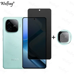 Advanced Privacy Tempered Glass Screen & Camera Protector for Vivo iQOO Z9 Turbo (1 Glass and 1 Len)