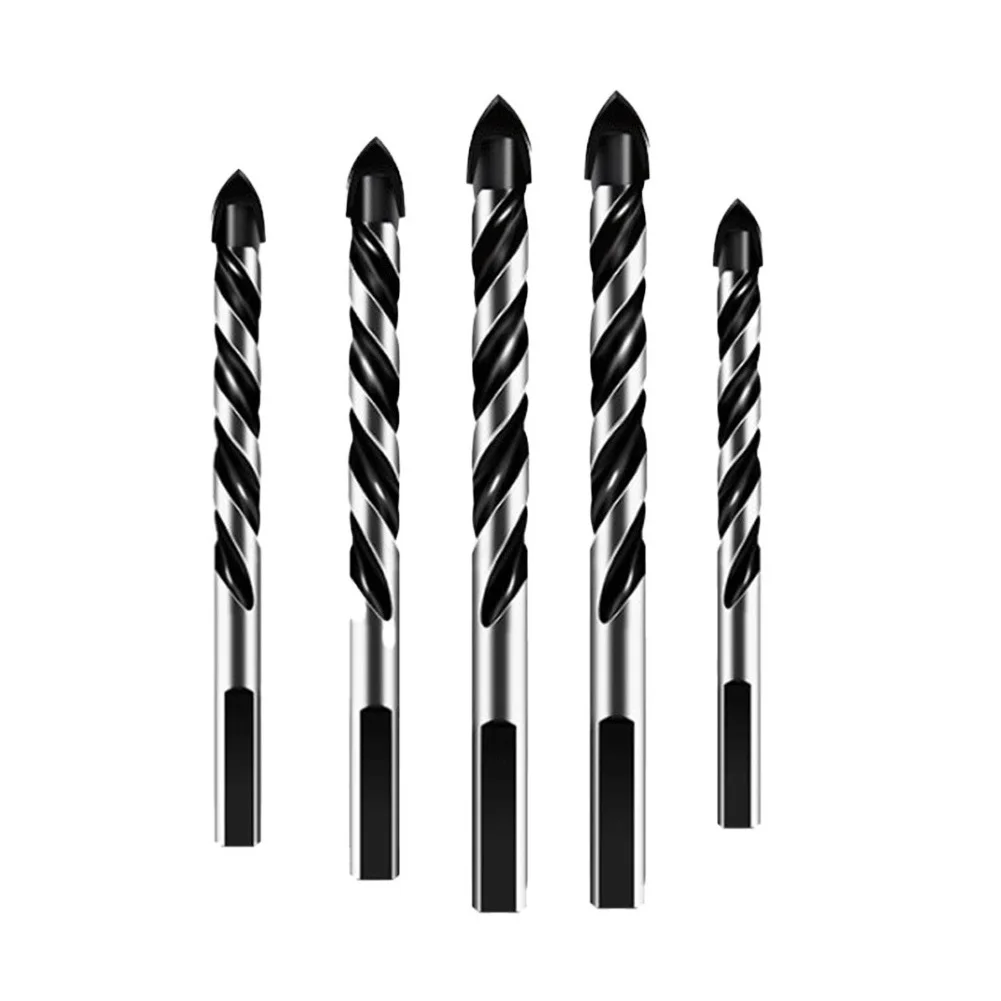 

5Pcs Triangular Drill Bit Tungsten Carbide 3-6mm For Porcelain Concrete Glass Cement Hole Punching Electric Drill Power Tool