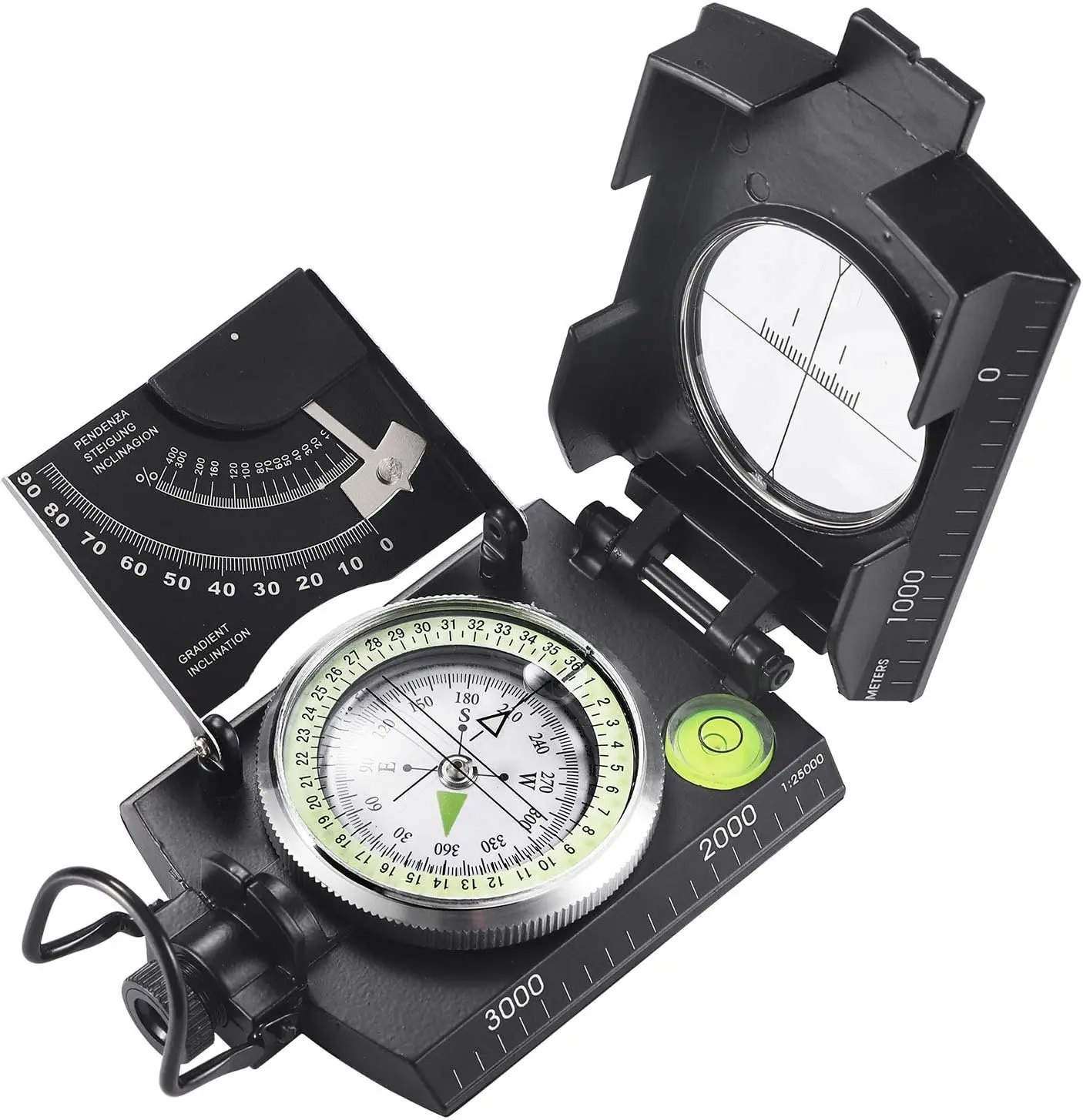 Professional Compass High Precision Metal Sighting Navigation With Inclinometer