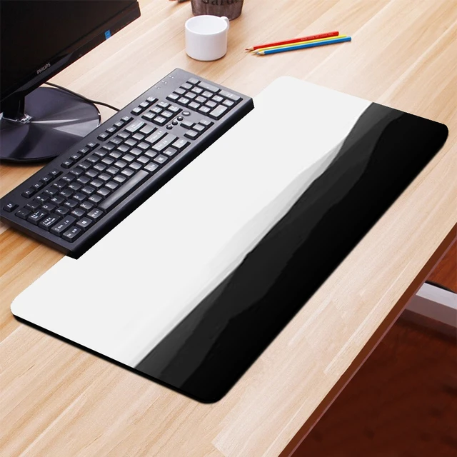 Tapis De Souris Gaming Noir Et Blanc, Accessoire De Bureau, Pour Ordinateur  Portable - AliExpress