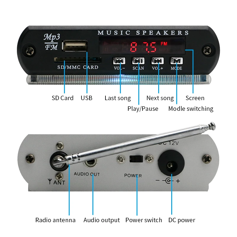 LDZS 5.0 channel audio decoder SPDIF coaxial to RCA DTS AC3 optical digital amplifier analog conversion amplifier