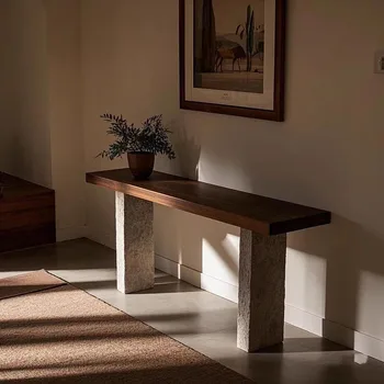 Tavoli consolle vintage Wabi Sabi Consolle minimaliste dal design moderno della metà del secolo Consolle strette americane Meuble Furniture