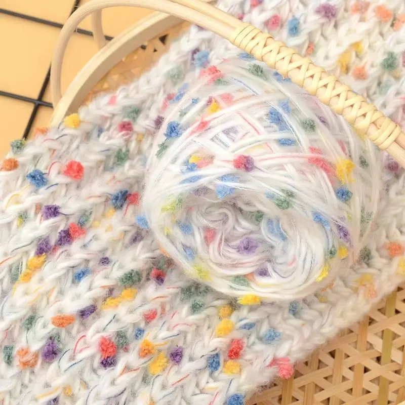 50G Candy Bean Handknitting Yarn Winter Warm Soft Wool Yarn for