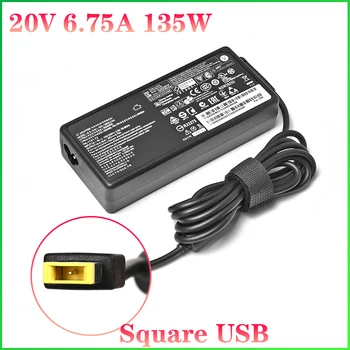 노트북 어댑터 USB C 노트북 충전기, 레노버 T440p Y50-70 R720 Y700 T540p P51 P52 S5 ADL135NLC3A 전원 공급 장치, 135W, 20V, 6.75A