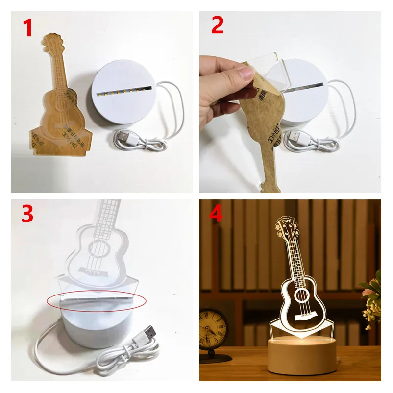 3D Lamp Acrylic USB LED Night Lights Neon Sign Lamp Xmas Christmas Decorations for Home Bedroom Birthday Decor Wedding Gifts led night light night light