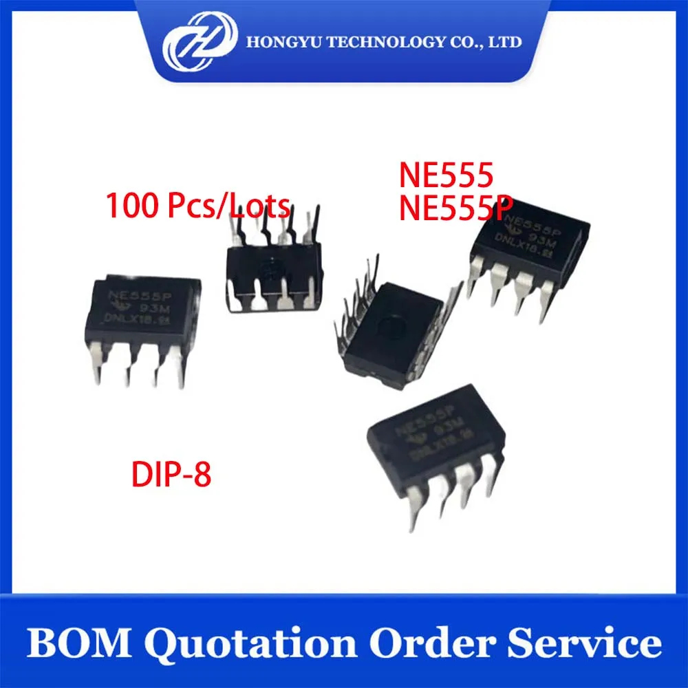 100Pcs/Lot Original Ne555P Ne555 In-Line Dip-8 Single High - Foto 9