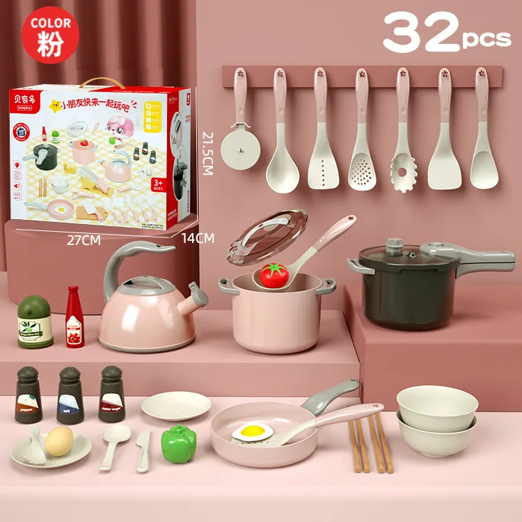 63/72cm Grande Jogo De Cozinha Conjunto De Utensílios De Cozinha Casa Jogo  Das Crianças Menina Comida Para Bebê Cozinhar Brinquedos Presente Da Menina  - Brinquedos De Cozinha - AliExpress