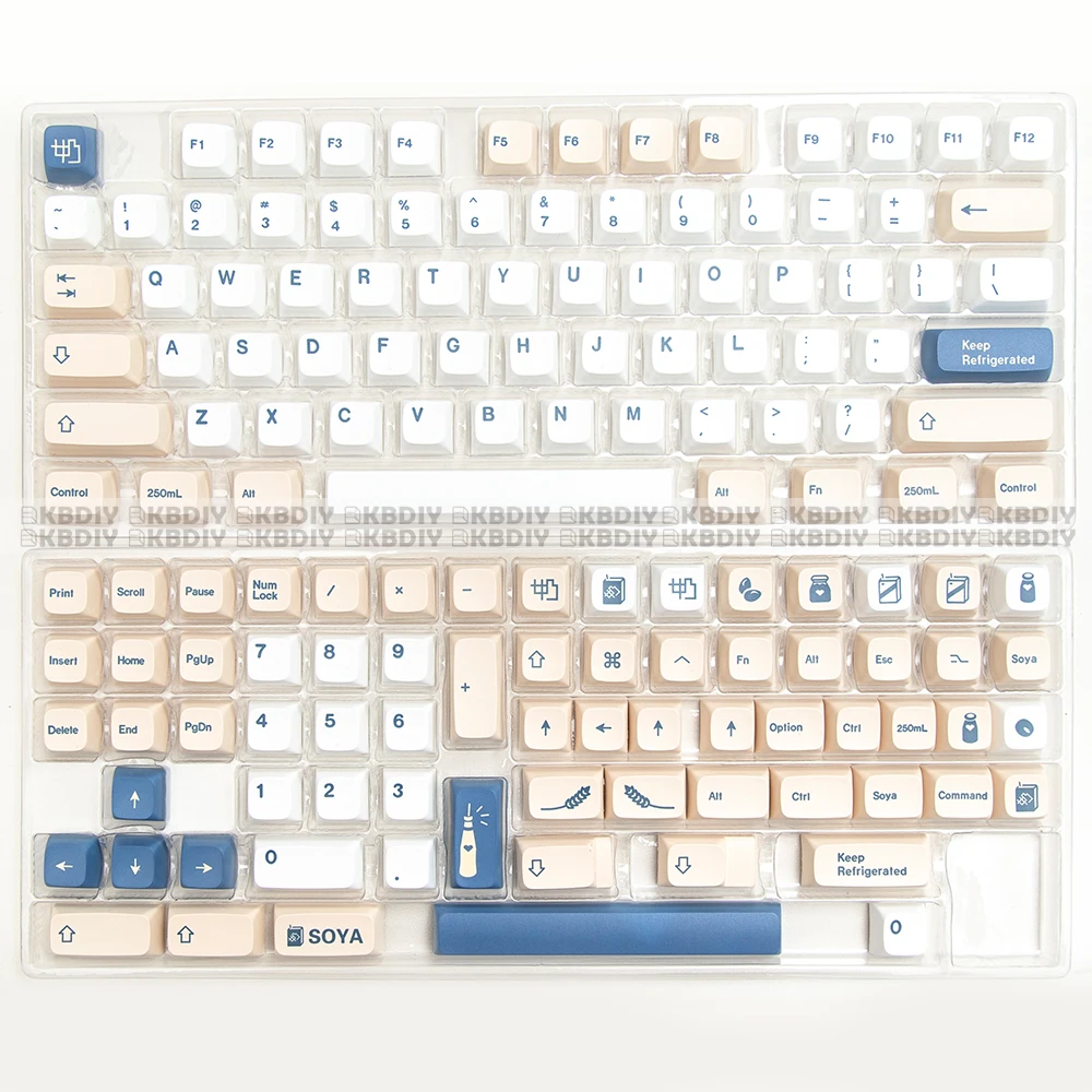 Kbdiy-gmk Leite de Soja Keycap Kit Teclado Mecânico Faça Você Mesmo Personalizado Pbt Xda Cereja Iso Japonês Coreano Oem - Imagem 5