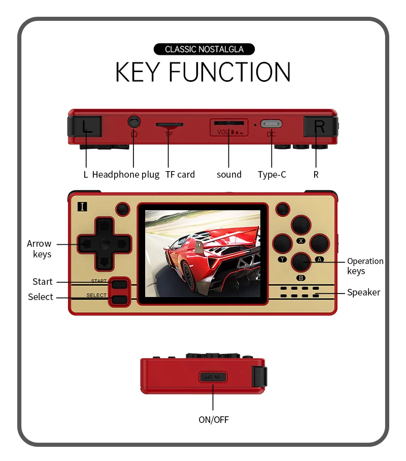 Q20 MINI Handheld Game Console 2.4 Inch OCA Full Fit IPS Screen Game Player Retro Portable Video Game Machine For GBA/NES/SFC/MD