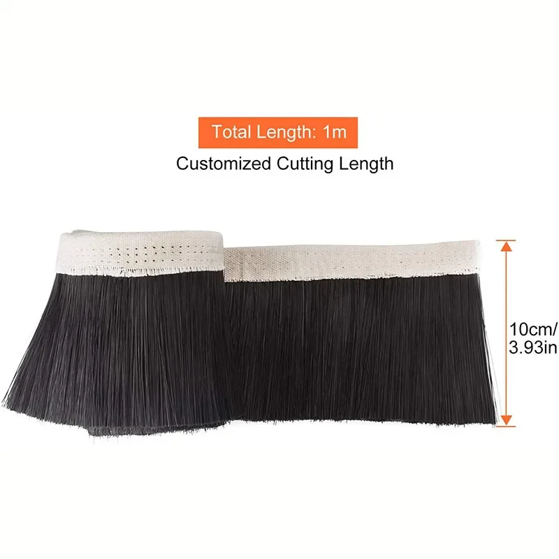 Nylon Brush for Woodworking CNC Router Vacuum Cleaner Engraving Machine Suction Hood Parts Width 100mm & 70mm