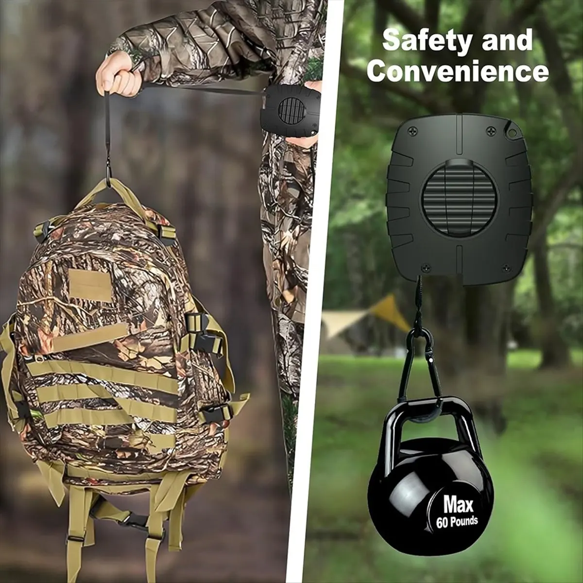 최고급 트리스탠드 기어 호이스트, 수축식 활 기어 호이스트, 26피트 활 사냥 트리스탠드 장비 액세서리 안전 사용