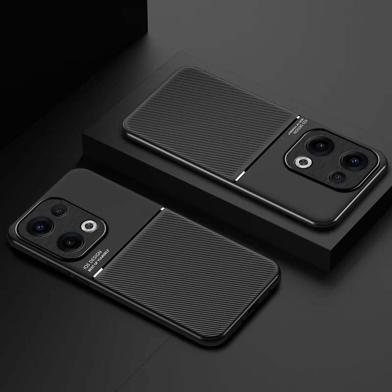 Ultra-Thin Magnetic Texture Leather Phone Case - Sleek Back Cover s