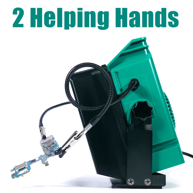 YIHUA 948DQ-I Fume Extractor with Filter for Soldering + 2 Helping Hands 200W 5