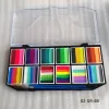 Professional Body Art 12 Colors Pastel Neon UV Color rainbow split cake Face Paint Palette for Halloween Christmas 5