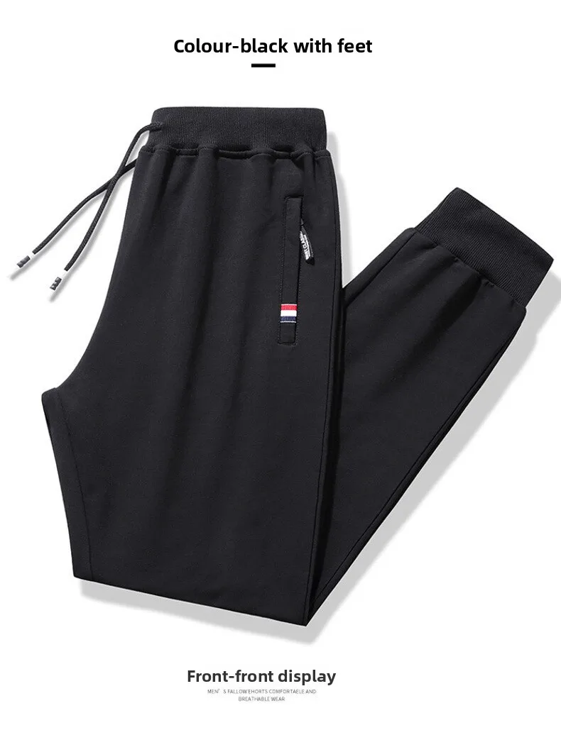 Men’s loose fit cotton jogger pants – plus size 6XL 8XL gym track trousers 1245