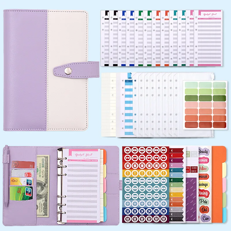 soakoa-new-super-value-binder-budget-pack-a6-budget-bindermoney-organizer-per-contanti-con-buste-con-cerniera-fogli-di-budget-per-le-spese