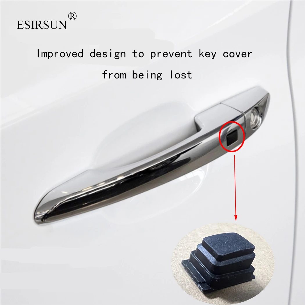 ESIRSUN FRONT DOOR Exterior Door Handle Small Button Switch Cover Fit For Hyundai Tucson 2016-2018 82651D3710 82661D3710