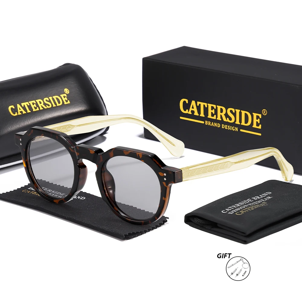 CATERSIDE Polygonale optische Sonnenbrille für Herren, Tr-90-Rahmen, individuelle verschreibungspflichtige Sonnenbrille, Damen-Outdoor-Reisebrille – Detail 6